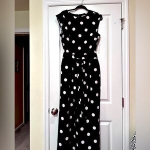 Black jumper with white polka dots- New York and Co. Brand New!